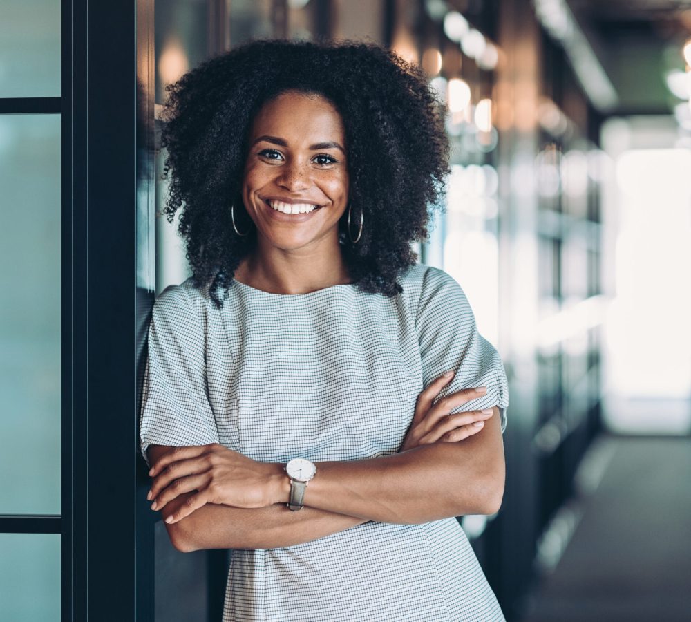 Portrait of a smiling businesswoman
